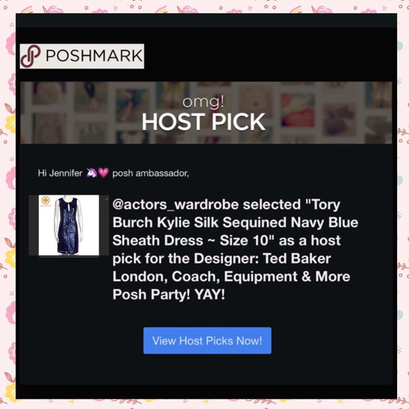 Tory Burch Kylie Silk Sequined Navy Blue Sheath Dress ~ Size 10 - Picture 9 of 9